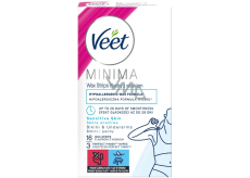 Veet Minima Bikiny a podpaží depilační voskové pásky pro citlivou pokožku 16 kusů