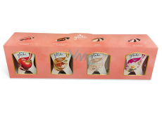 Glade Cosy Apple & Cinnamon vonná svíčka 70 g + Sensual Sandalwood & Jasmine vonná svíčka 70 g + Romantic Vanilla Blossom vonná svíčka 70 g + Relaxing Zen 70 g vonná svíčka 70 g