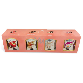 Glade Cosy Apple & Cinnamon vonná svíčka 70 g + Sensual Sandalwood & Jasmine vonná svíčka 70 g + Romantic Vanilla Blossom vonná svíčka 70 g + Relaxing Zen 70 g vonná svíčka 70 g