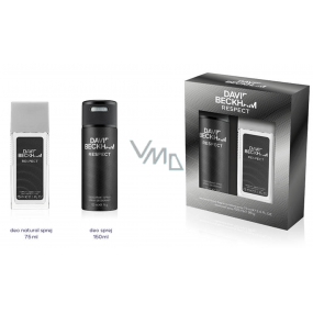 David Beckham Respect parfémovaný deodorant sklo pro muže 75 ml + deodorant sprej 150 ml, kosmetická sada