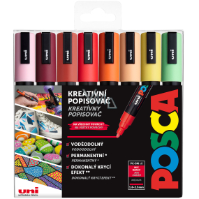 Posca Univerzální sada akrylátových popisovačů 1,8 - 2,5 mm Summer mix teplých tónů 8 kusů PC-5M