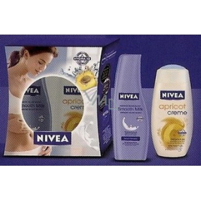 Nivea Apricot Creme sprchový gel 250 ml + krémové tělové mléko 250 ml, pro ženy kosmetická sada