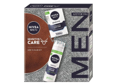 Nivea Men Sensitive Care voda po holení 100 ml + Nivea Men Sensitive pěna na holení 200 ml, kosmetická sada pro muže