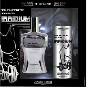 Jeanne Arthes Rocky Man Irridium toaletní voda 100 ml + tělové mléko 200 ml, dárková sada