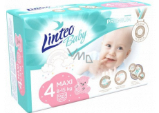 Linteo Baby Premium 4 Maxi 8 - 15 kg jednorázové plenky 50 kusů