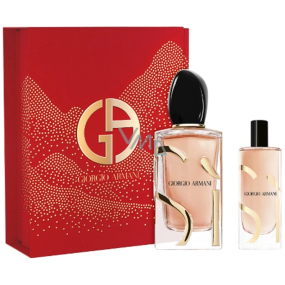 Giorgio Armani Sí Intense parfémovaná voda 100 ml + parfémovaná voda 15 ml, dárková sada pro ženy