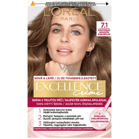 Loreal Paris Excellence Creme barva na vlasy 7.1 Blond popelavá