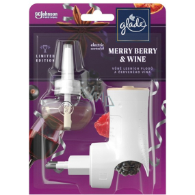 Glade Electric Scented Oil Merry Berry & Wine - Lesní plody a červené víno elektrický osvěžovač vzduchu strojek s tekutou náplní 20 ml