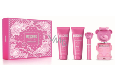 Moschino Toy 2 Bubble Gum toaletní voda 100 ml + tělový krém 100 ml + sprchový gel 100 ml + cestovní sprej 10 ml, dárková sada pro ženy