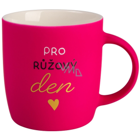 Albi Sametový hrnek - Pro růžový den růžový 330 ml