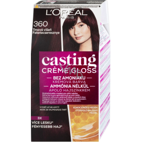 Loreal Paris Casting Creme Gloss barva na vlasy 360 tmavá višeň glossy blacks