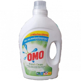 Omo Fresh Clean gel na praní, bílé a světlé prádlo 38 dávek 1,9 l