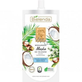 Bielenda 100% Pure Vegan Kokosové mléko + Karité maska na poškozené vlasy 125 ml