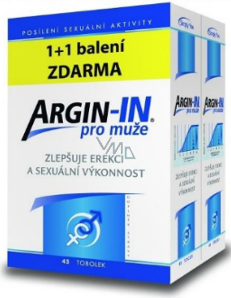 Argin IN zlepšují erekci a sexuální výkonnost pro muže tobolek Argin IN tobolek VMD
