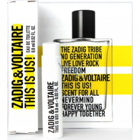 Zadig & Voltaire This Is Us! toaletní voda unisex 0,8 ml s rozprašovačem, vialka