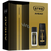 Str8 Ahead parfémovaný deodorant sklo 85 ml + sprchový gel 250 ml, kosmetická sada pro muže