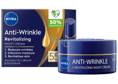 Nivea Anti-Wrinkle + Revitalizing 55+ Obnovující noční krém proti vráskám 50 ml