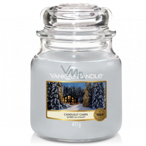 Yankee Candle Candlelit Cabin - Chata ozářená svíčkou vonná svíčka Classic střední sklo 411 g