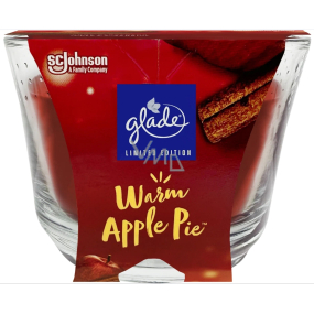 Glade Maxi Warm Apple Pie vonná svíčka ve skle, doba hoření až 50 hodin 204 g