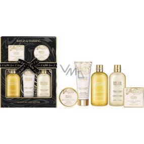 Baylis & Harding Mandarinka a Grapefruit sprchový krém 300 ml + sprchový gel 300 ml + tělové mléko 130 ml + tuhé mýdlo 150 g + tělové máslo 100 ml + koupelová houbička, kosmetická sada pro ženy