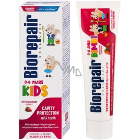 Biorepair Kids Zubní pasta s jahodovou příchutí pro děti 0-6 let 50 ml