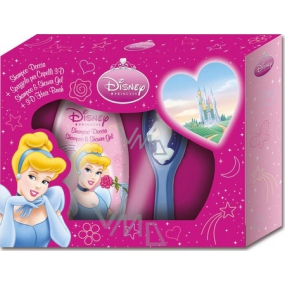 Disney Princess sprchový gel 300 ml + kartáč na vlasy, dárková kazeta