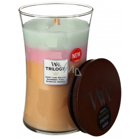 WoodWick Trilogy Summer Sweets - Letní sladkosti vonná svíčka s dřevěným knotem a víčkem sklo velká 609,5 g