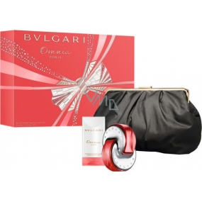 Bvlgari Omnia Coral toaletní voda 65 ml + tělové mléko 75 ml + černá taštička, pro ženy dárková sada