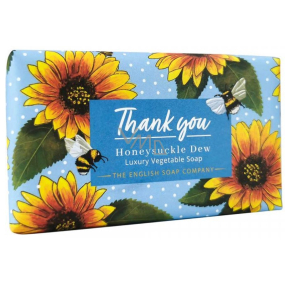 English Soap Thank You Honeysuckle Dew - Děkuji Zimolez přírodní parfémované toaletní mýdlo s bambuckým máslem 190 g