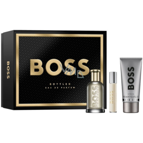 Hugo Boss Boss Bottled parfémovaná voda 100 ml + parfémovaná voda 10 ml + sprchový gel 100 ml, dárková sada pro muže