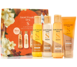 Sanctuary Spa Signature Self Care Minis sprchový olej 75 ml + pěna do koupele 75 ml + tělové mléko 75 ml + tělový peeling 50 ml, kosmetická sada pro ženy