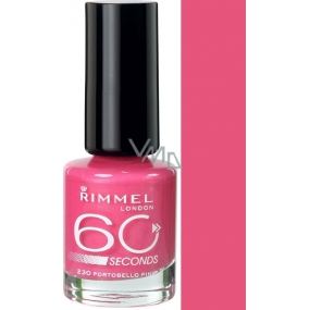 Rimmel London 60 Seconds lak na nehty 230 Portobello Pink 8 ml