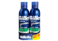 Gillette Series Sensitive Aloe Vera pěna na holení pro muže 2 x 200 ml, duopack