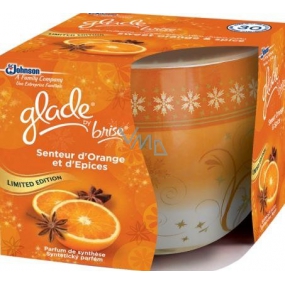 Glade by Brise Pomeranč a koření vonná svíčka ve skle, doba hoření až 30 hodin 120 g