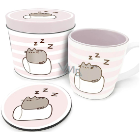 Epee Merch Pusheen Plechovka + hrnek + tácek, dárkový set růžový