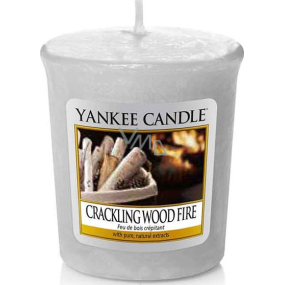 Yankee Candle Crackling Wood Fire - Praskající oheň v krbu vonná svíčka votivní 49 g