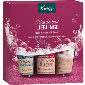 Kneipp Šťastné koupání pěna do koupele Hluboké uvolnění 100 ml + Staré dobré časy 100 ml + Mandlové květy 100 ml, kosmetická sada