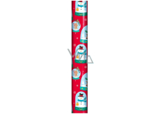 North Pole Cute Balicí vánoční papír barevný 7 m x 70 cm Červenomodrý sněžítko