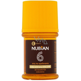 Nubian OF6 Brtakaroten voděodolný olej na opalování 60 ml