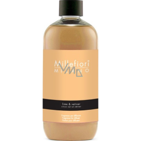 Millefiori Milano Natural Lime & Vetiver - Limetka a vetiver Náplň difuzéru pro vonná stébla 250 ml