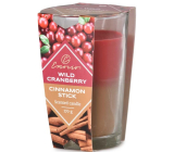 Emocio Wild Cranberry & Cinnamon Stick - Divoká brusinka a skořice dvoubarevná vonná svíčka sklo 76 x 118 mm 170 g