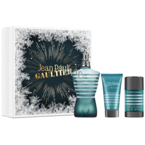 Jean Paul Gaultier Le Male toaletní voda 125 ml + balzám po holení 50 ml + deodorant sprej 75 ml, dárková sada pro muže