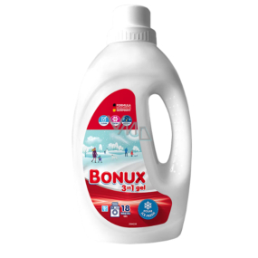 Bonux Polar Ice Fresh 3v1 tekutý prací gel na bílé prádlo 18 dávek 0,9 l