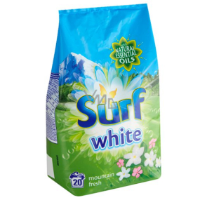 Surf White Mountain Fresh prášek na praní bílého prádla 20 dávek 1,3 kg