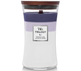 WoodWick Trilogy Evening Luxe - Večerní luxus vonná svíčka s dřevěným knotem a víčkem sklo velká 609 g