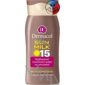 Dermacol Sun Milk SPF15 voděodolné zvláčňující mléko na opalování 200 ml