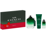 Coach Green New York toaletní voda 100 ml + toaletní voda 15 ml + sprchový gel 100 ml, dárková sada pro muže