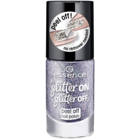 Essence Glitter on Glitter Off Peel Off Nail Polish slupovací lak na nehty 05 Starlight Express 8 ml