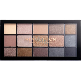 Makeup Revolution Re-Loaded paletka očních stínů Smoky Newtrals 15 x 1,1 g