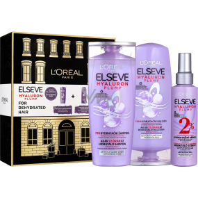 Loreal Paris Elseve Hyaluron Plump 72h hydratační šampon pro dehydratované vlasy 250 ml + hydratační balzám pro dehydratované vlasy 200 ml + hydratační sérum pro dehydratované vlasy sprej 150 ml, kosmetická sada